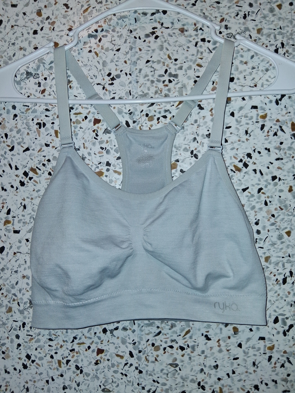 Ryka Sports Bra Size Medium Gray No Padding Wireless